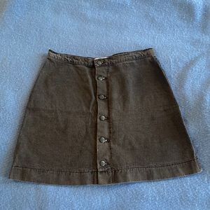 American Apparel Black Denim Mini Skirt